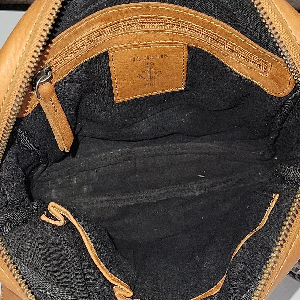 Harbout 2nd for Anthropologie Tan Leather Crossbody Bag
